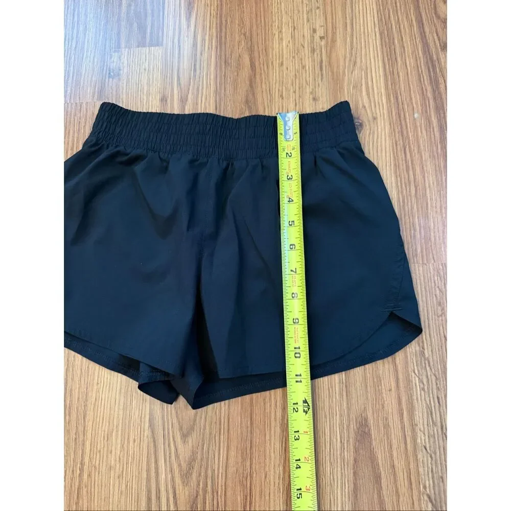 GAP Kids' Elastic High Waist Built-In Brief Athletic Shorts Navy Blue Size Large